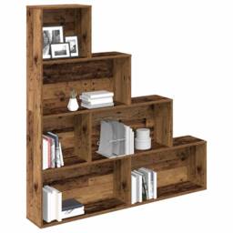 Berkfield Home Book Cabinet Old Wood 157x24x160 cm Engineered Wood in Brown - Size: 157 x 24 x 160 cm - thumbnail 2
