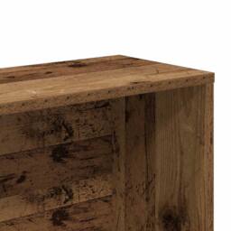 Berkfield Home Book Cabinet Old Wood 157x24x160 cm Engineered Wood in Brown - Size: 157 x 24 x 160 cm - thumbnail 7