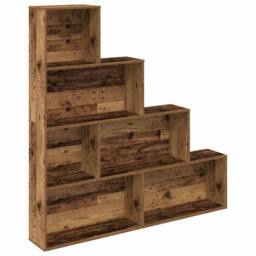 Berkfield Home Book Cabinet Old Wood 157x24x160 cm Engineered Wood in Brown - Size: 157 x 24 x 160 cm - thumbnail 1