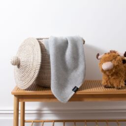 Native Natural Soft Grey Pure Wool Baby Blanket - Size: Small - thumbnail 1