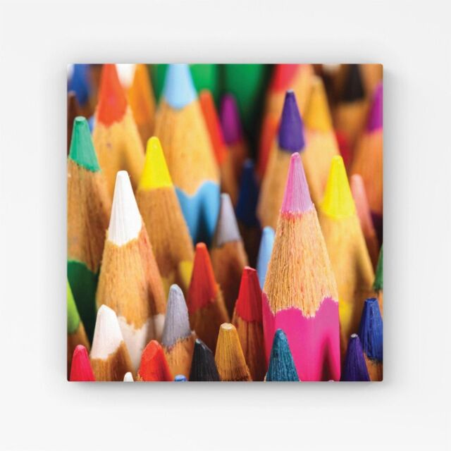 Warren Reed - Designer Colouring Pencils Canvas in Pink - Size: w40 inch x h40 inch - image 1