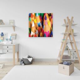 Warren Reed - Designer Colouring Pencils Canvas in Pink - Size: w40 inch x h40 inch - thumbnail 3