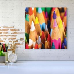 Warren Reed - Designer Colouring Pencils Canvas in Pink - Size: w40 inch x h40 inch - thumbnail 2
