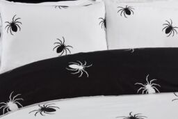 Rapport Home Black Spider Microfibre Reversible Duvet Set with Pillowcase - Size: Double - thumbnail 2