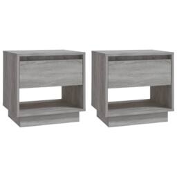 Berkfield Home Classic Bedside Cabinets 2 pcs Grey Sonoma 45x34x44 cm Engineered Wood - Size: 45 x 34 x 44 cm - thumbnail 3