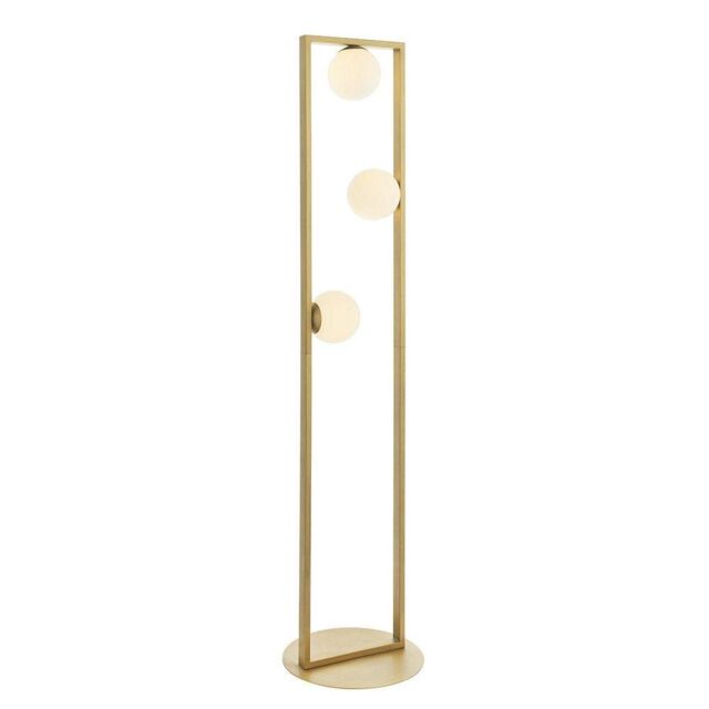 Netlighting 'RAVELLO' Non Dimmable Stylish Contemporary 3 Light Glass Floor Lamp in Gold - image 1
