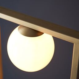 Netlighting 'RAVELLO' Non Dimmable Stylish Contemporary 3 Light Glass Floor Lamp in Gold - thumbnail 4