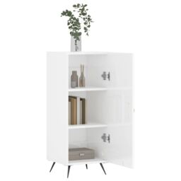 Berkfield Home Sideboard High Gloss White 34.5x34x90 cm Engineered Wood - thumbnail 4