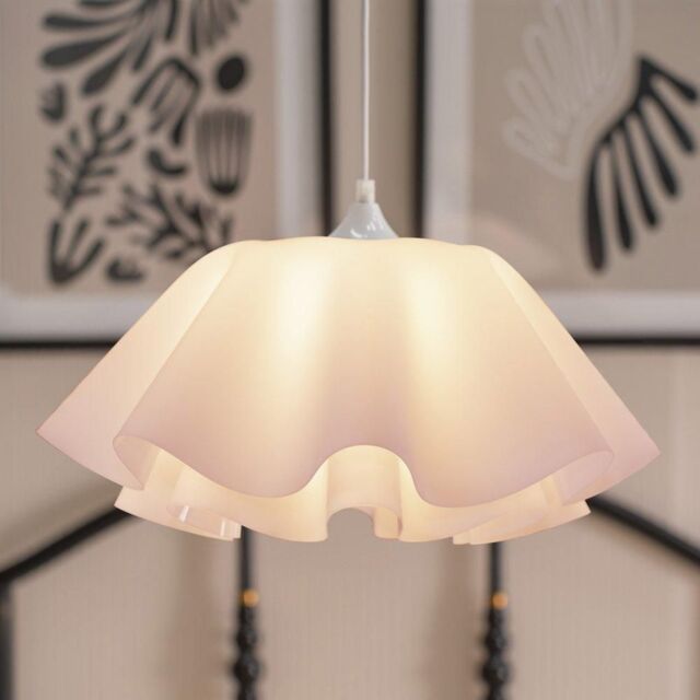 ValueLights Kumo White Acrylic Ceiling Light Fitting - Size: 16 inches - image 1