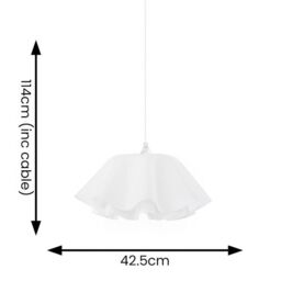 ValueLights Kumo White Acrylic Ceiling Light Fitting - Size: 16 inches - thumbnail 6