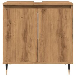 Berkfield Home Bathroom Cabinet Artisan Oak 58x33x60 cm Engineered Wood in Brown - Size: 58 x 33 x 60 cm - thumbnail 4