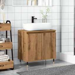 Berkfield Home Bathroom Cabinet Artisan Oak 58x33x60 cm Engineered Wood in Brown - Size: 58 x 33 x 60 cm - thumbnail 3