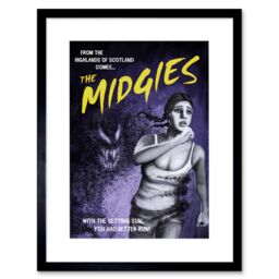 "Artery8 Wall Art Print Movie Film Mock-Up Midgies Scotland Artwork Framed 9X7 Inch in Black - Size: W7"" x H9""" - thumbnail 1