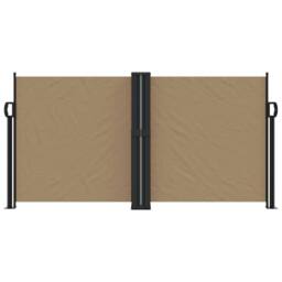 Berkfield Home Retractable Side Awning Taupe 120x1000 cm - thumbnail 1
