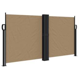 Berkfield Home Retractable Side Awning Taupe 120x1000 cm - thumbnail 3