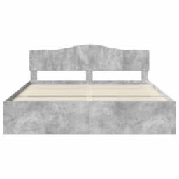 Berkfield Home Bed Frame with Headboard Concerte 180 x 200 cm Solid Pine Wood in Grey - thumbnail 7