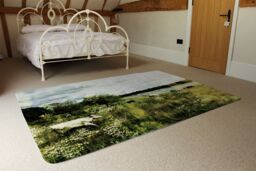 Benjamin Tate Design Vintage Cow Rug in Natural - Size: Large - thumbnail 3