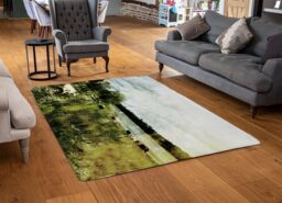 Benjamin Tate Design Vintage Cow Rug in Natural - Size: Large - thumbnail 2