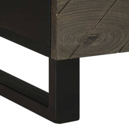 Berkfield Home Bedside Cabinet Black 40x33x46 cm Solid Wood Mango - Size: 40 x 33 x 46 cm - thumbnail 9