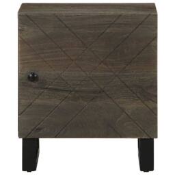 Berkfield Home Bedside Cabinet Black 40x33x46 cm Solid Wood Mango - Size: 40 x 33 x 46 cm - thumbnail 3