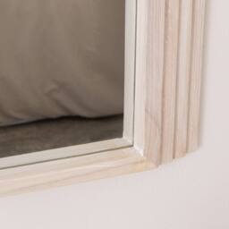 Melody Maison Large White Washed Wood Arched Wall Mirror - 90cm X 75cm - Size: 90 cm X 75 cm - thumbnail 4