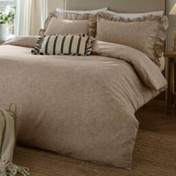 Wylder Margot 100% Cotton Duvet Cover Set in Brown - Size: Single - thumbnail 3