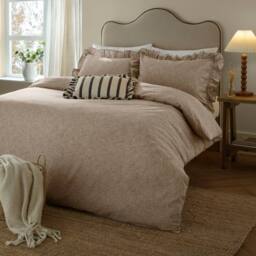 Wylder Margot 100% Cotton Duvet Cover Set in Brown - Size: Single - thumbnail 1