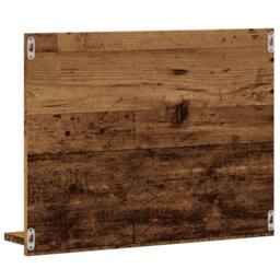 Berkfield Home Durable Bathroom Mirror Cabinet Old Wood 60x10.5x45 cm in Brown - thumbnail 6