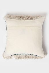 Homescapes Safi Handwoven Fringed Navy & Cream Kilim Cushion - Size: 45 cm x 45 cm - thumbnail 3