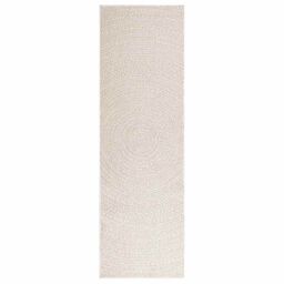 Berkfield Home Rug ZIZUR Cream 80x250 cm Jute Look Indoor & Outdoor - Size: Medium - thumbnail 3