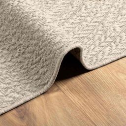 Berkfield Home Rug ZIZUR Cream 80x250 cm Jute Look Indoor & Outdoor - Size: Medium - thumbnail 6