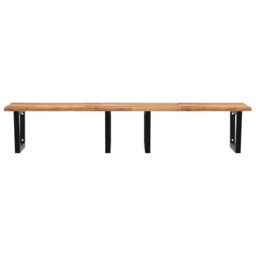 Berkfield Home Basin Shelf Wall Mounted Steel & Solid Wood Acacia in Brown - thumbnail 4