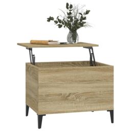 Berkfield Home Coffee Table Sonoma Oak 60x44.5x45 cm Engineered Wood in Brown - thumbnail 5
