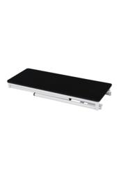 Living and Home Foldable 100 x 40cm 2-tier Office Desk with Adjustable Foot Pads in Black - Size: 100 x 40 cm - thumbnail 6