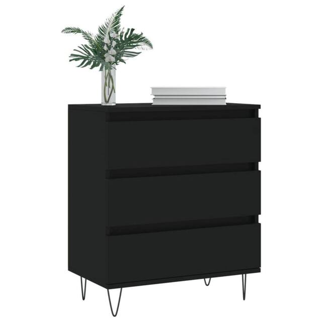Berkfield Home Sideboard Black 60x35x70 cm Engineered Wood - Size: 60 x 35 x 70 cm - image 1