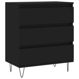 Berkfield Home Sideboard Black 60x35x70 cm Engineered Wood - Size: 60 x 35 x 70 cm - thumbnail 3