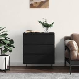 Berkfield Home Sideboard Black 60x35x70 cm Engineered Wood - Size: 60 x 35 x 70 cm - thumbnail 2