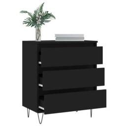 Berkfield Home Sideboard Black 60x35x70 cm Engineered Wood - Size: 60 x 35 x 70 cm - thumbnail 4