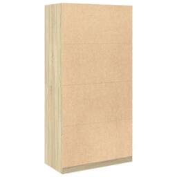 Berkfield Home Wardrobe Sonoma Oak 100x50x200 cm Engineered Wood in Light Tan - Size: 100 x 50 x 200 cm - thumbnail 6