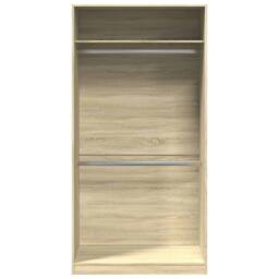 Berkfield Home Wardrobe Sonoma Oak 100x50x200 cm Engineered Wood in Light Tan - Size: 100 x 50 x 200 cm - thumbnail 4