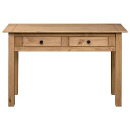 Berkfield Home Decorative Console Table 110x40x72 cm Solid Pine Wood Panama Range in Brown - Size: 110 x 40 x 72 cm - thumbnail 5