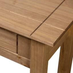 Berkfield Home Decorative Console Table 110x40x72 cm Solid Pine Wood Panama Range in Brown - Size: 110 x 40 x 72 cm - thumbnail 7