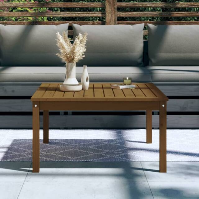 Berkfield Home Garden Table Honey Brown 82.5x82.5x45 cm Solid Wood Pine - image 1