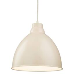 Netlighting Union 1 Light Dome Ceiling Pendant Cream E27