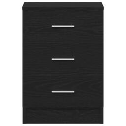 Berkfield Home Durable Bedside Cabinets 2 pcs Black Oak 38x35x55 cm Engineered Wood - Size: 38 x 35 x 55 cm - thumbnail 7