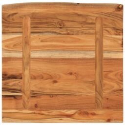 Berkfield Home Wall Shelf 40x40x2.5 cm Square Solid Wood Acacia Live Edge in Brown - thumbnail 5