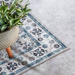 THE RUGS Saveh Shortpile Rug & Runner Oriental Style Polyester Rug in Blue - Size: 160 cm x 230 cm - thumbnail 5