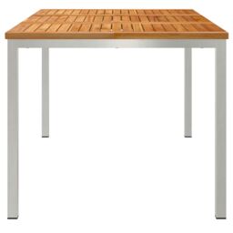 Berkfield Home Outdoor Dining Table 150x90x75 cm Solid Wood Teak in Brown - Size: 150 x 90 x 75 cm - thumbnail 6
