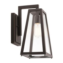 Netlighting Kichler Delison Outdoor Wall Lantern Rubbed Bronze IP44 in Brown