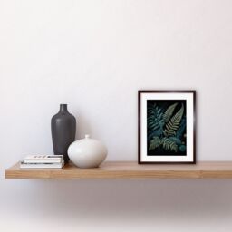 "Artery8 Wall Art Print Ernst Haeckel Style Leaf Fern Fronds Artwork Framed 9X7 Inch in Brown - Size: W7"" x H9""" - thumbnail 2